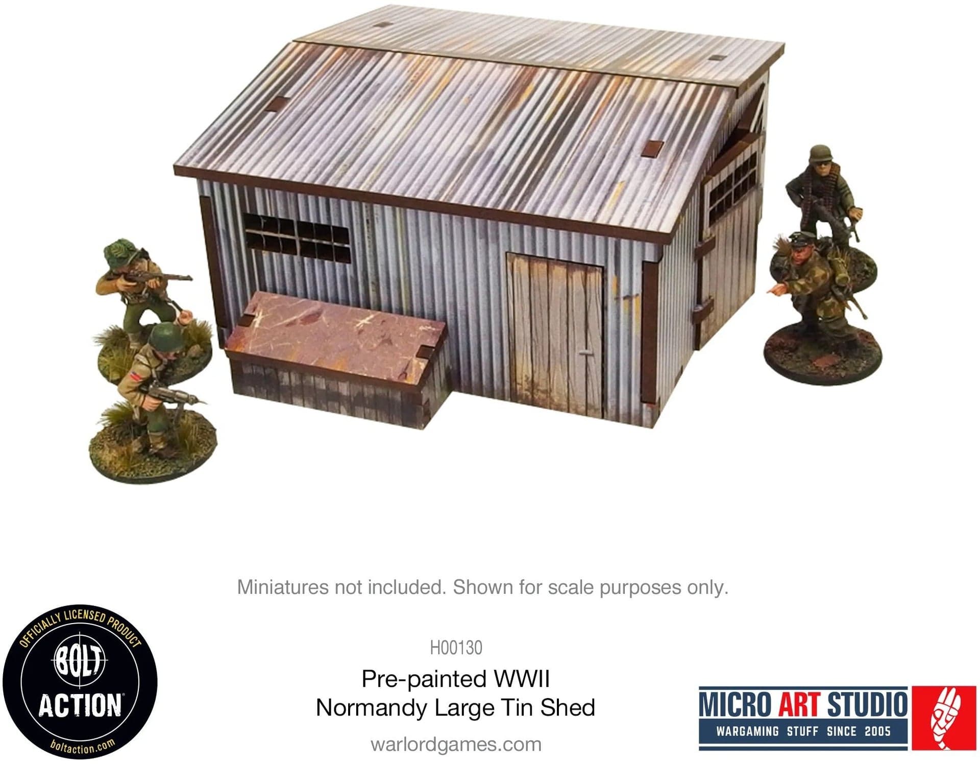 Pre-painted WW2 Normandy Large Tin Shed - Image 1