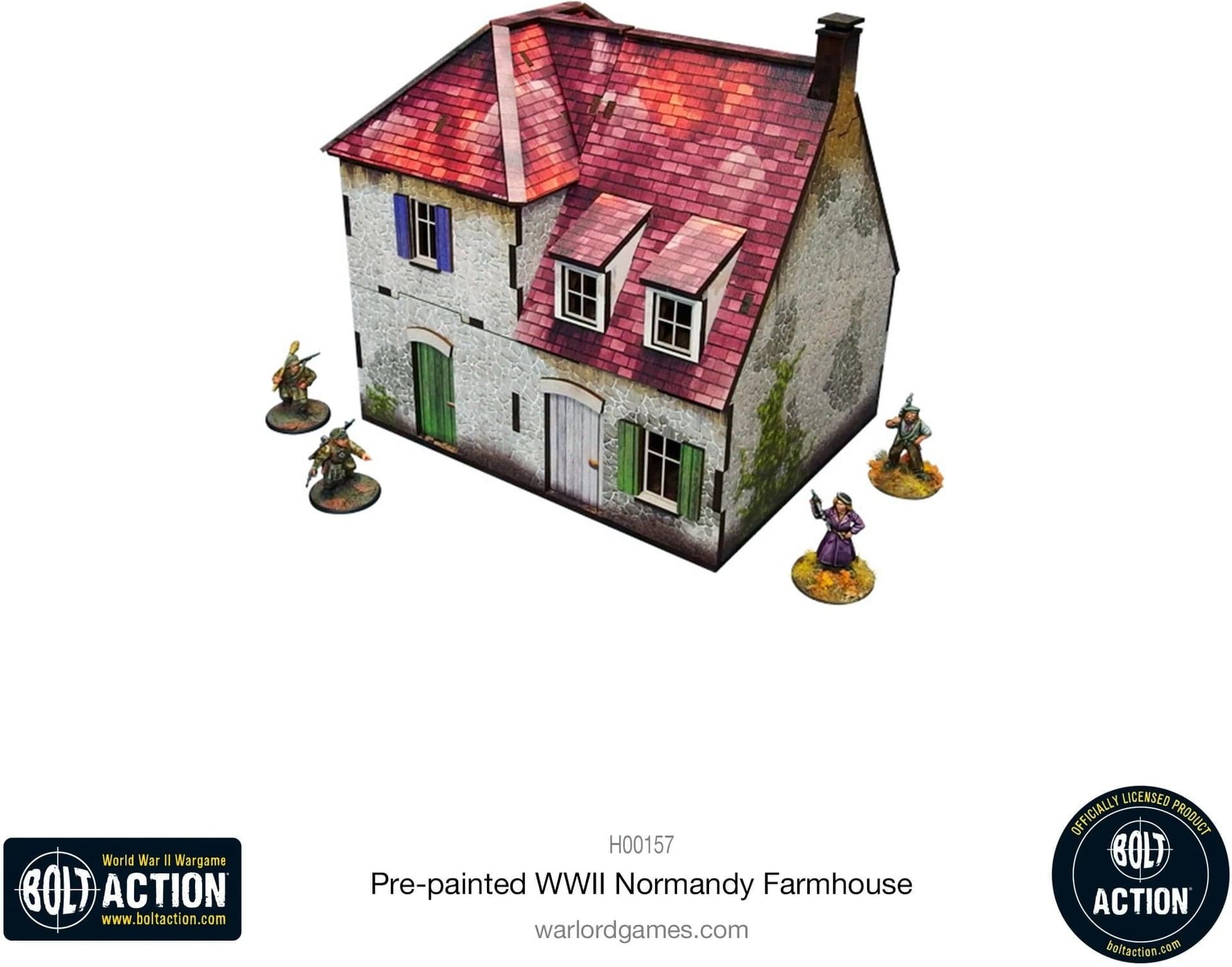 Bolt Action: Pre-painted WWII Normandy Farmhouse