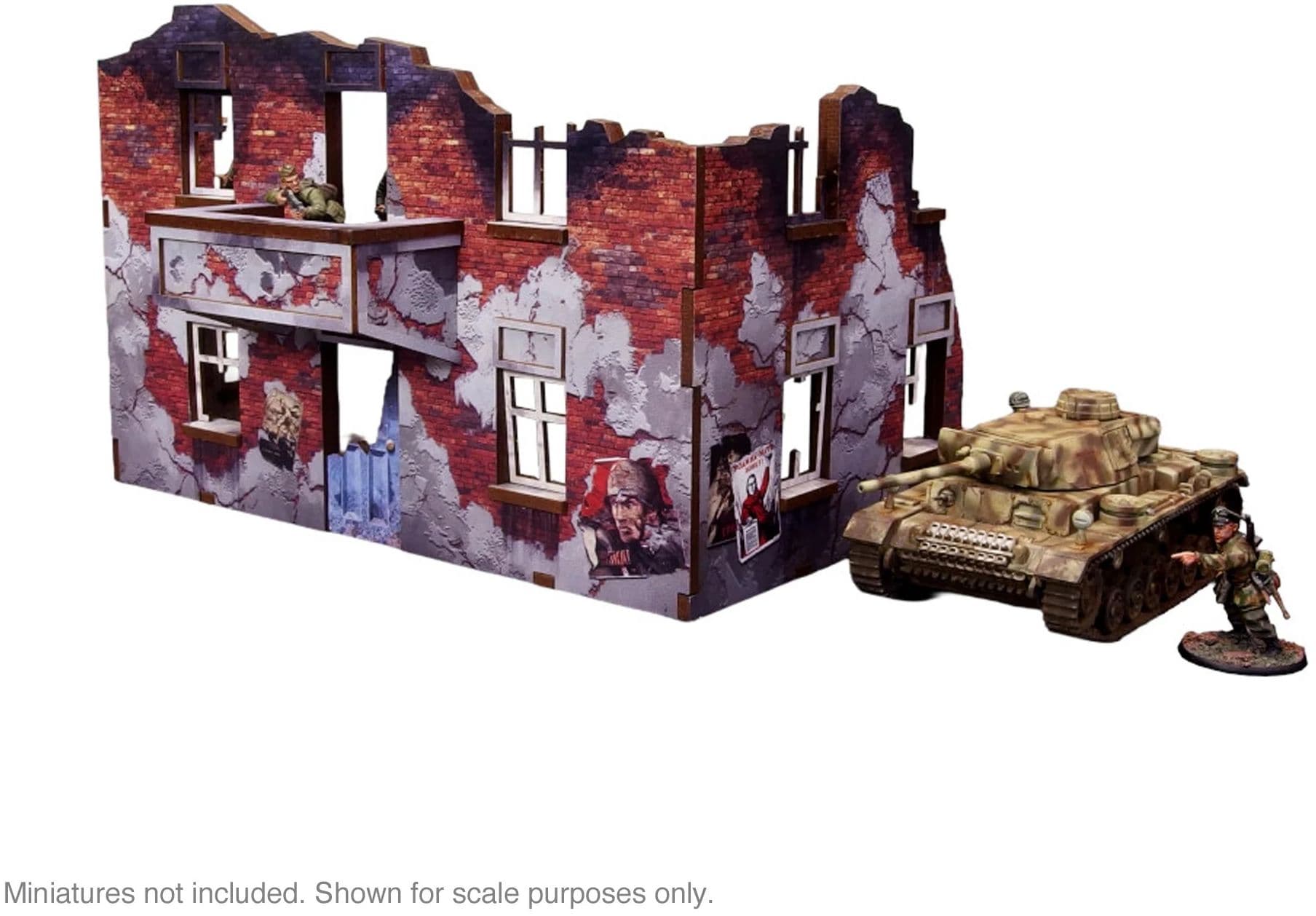 Pre-Painted WW2 Ostfront Stalingrad Apartment Block Back