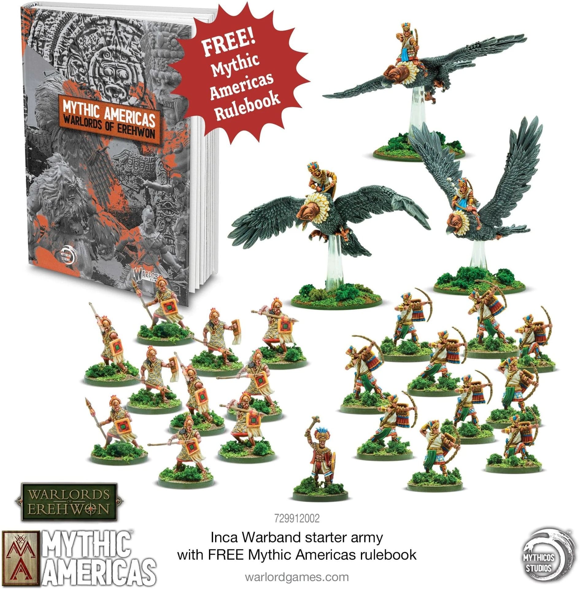 Inca Warband Starter Army with FREE Mythic Americas Rulebook