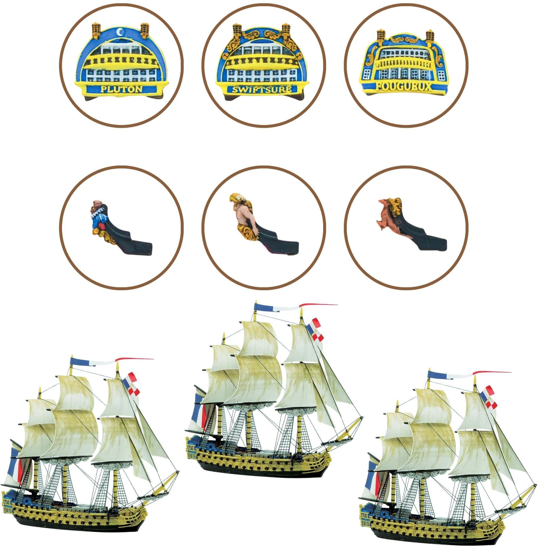 FRENCH 3rd Rates Named ships Pack 4 BUNDLE