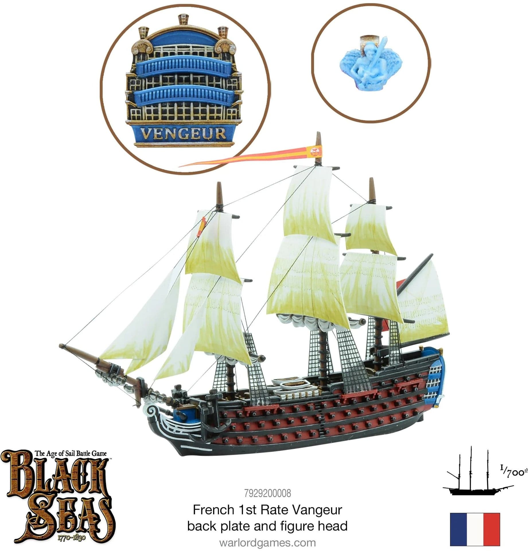 1st Rate with Vengeur back plate and figure head