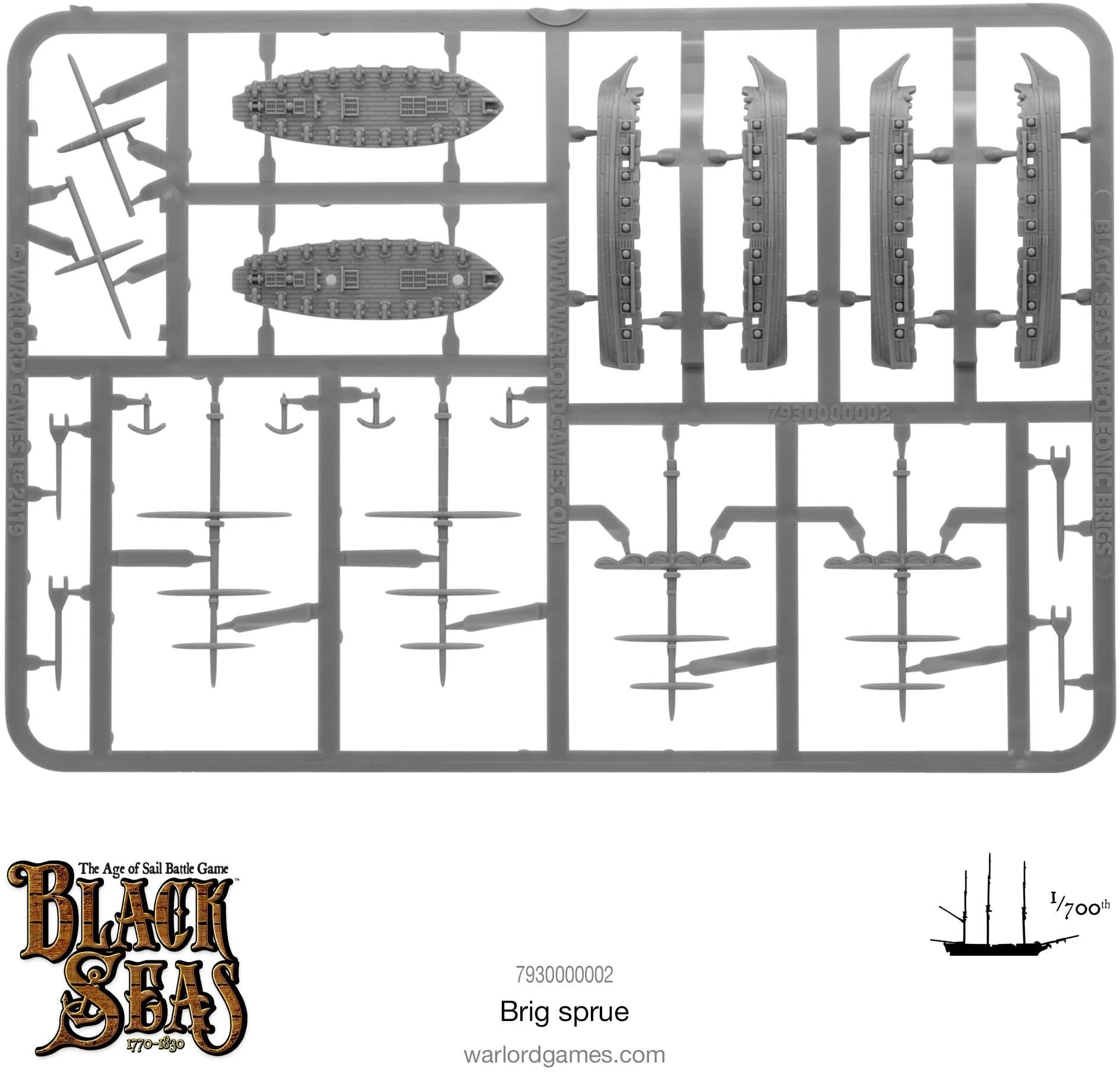 Black Seas Brig Sprue - Image 1