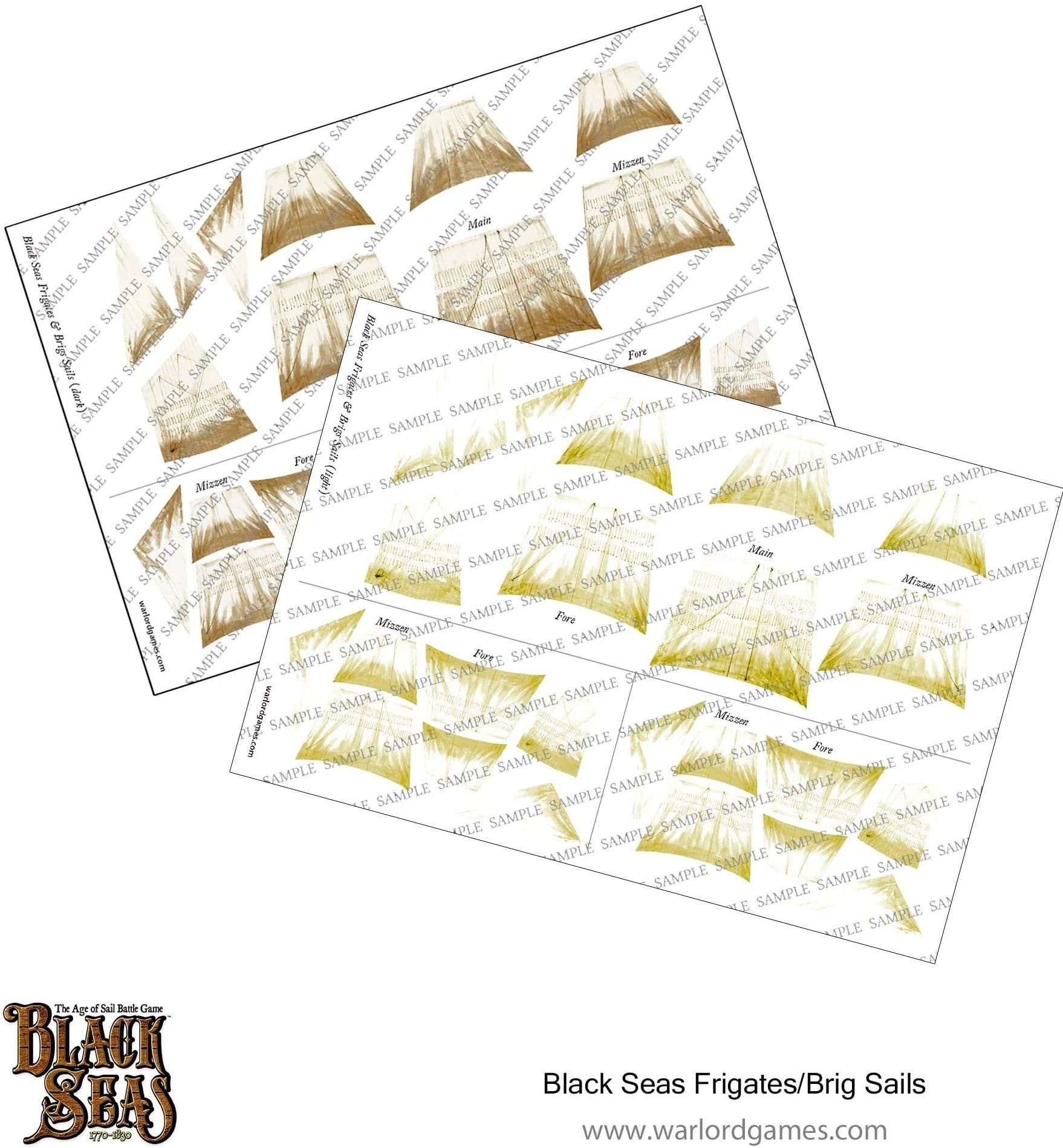 Black Seas Frigate/Brig Sails (light + dark) - Image 1