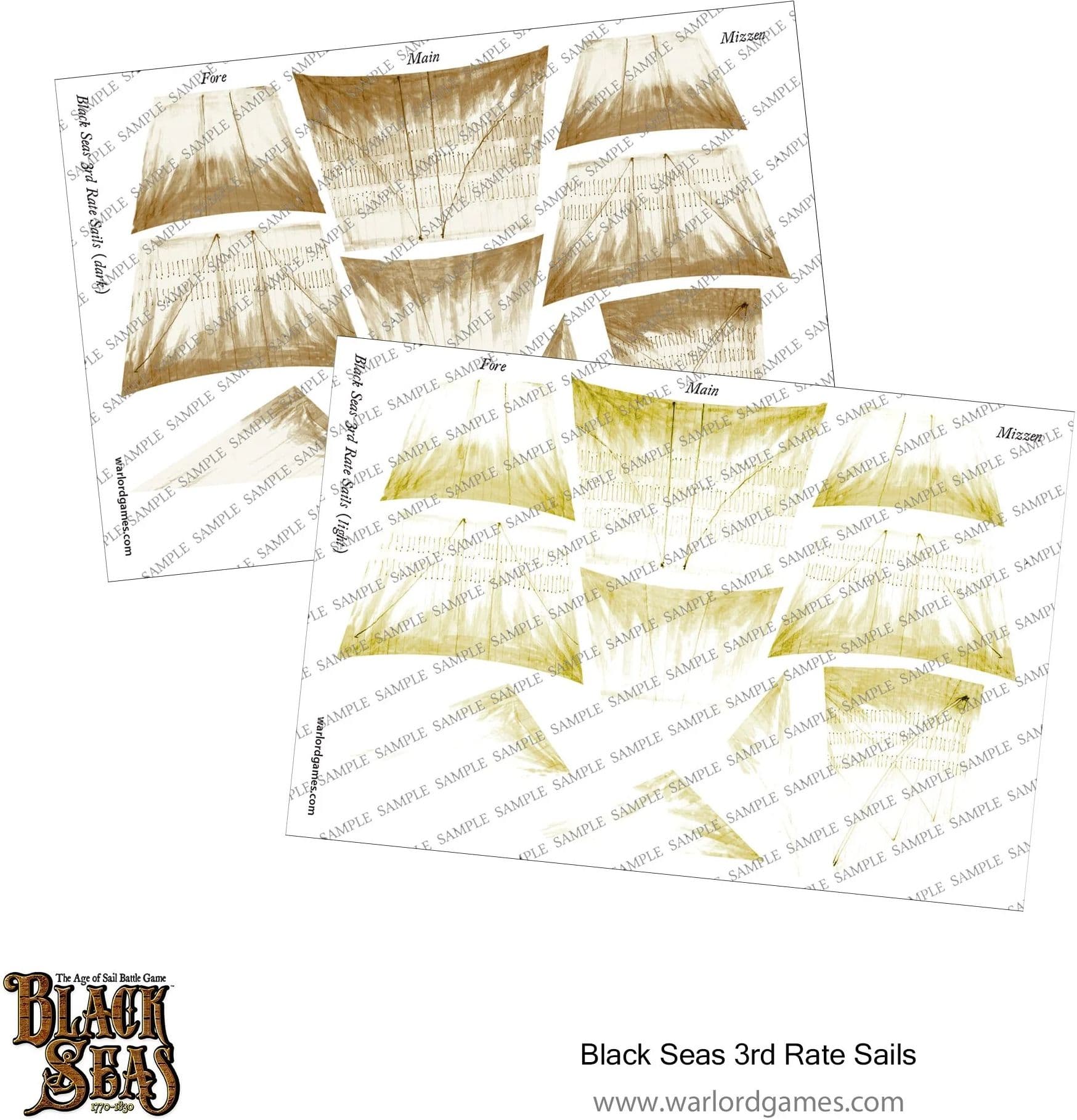 Black Seas 3rd rate Sails (light + dark) - Image 1