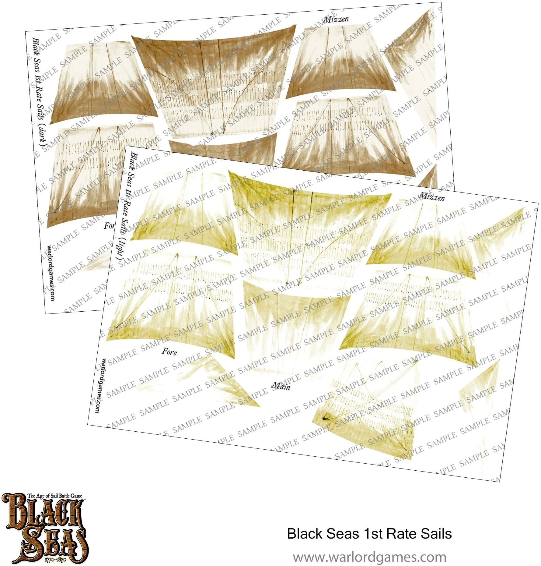 Black Seas 1st rate Sails (light + dark) - Image 1