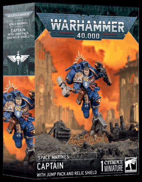 Space Marines Captain with Jump Pack and Relic Shield