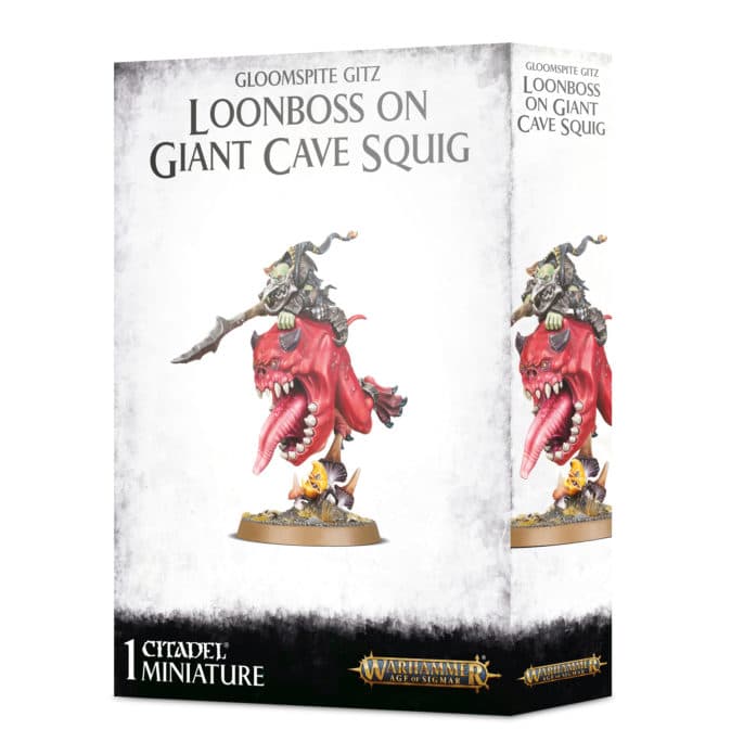 Gloomspite Gitz Loonboss on Giant Cave Squig - Image 1