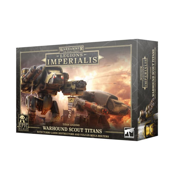 Legions Imperialis: Warhound Scout Titans with Turbo Laster Destructors and Vulcan Mega Boulters
