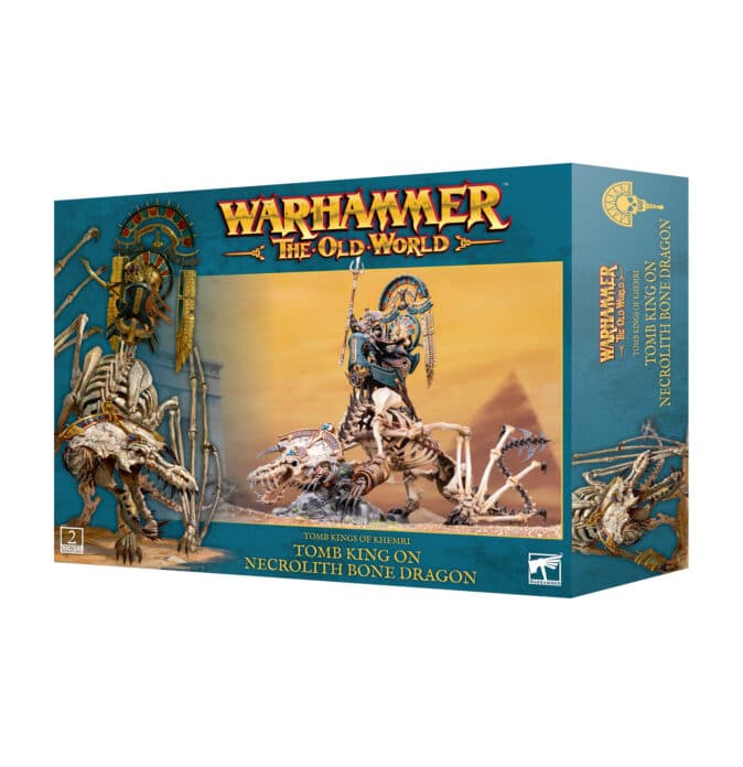 Warhammer Old World: Tomb Kings of Khemri: Tomb King on Necrolith Bone Dragon