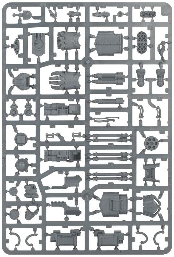 Reaver Titan Weapons: Gatling Blaster, Power Fist, Laser Blaster and Apocalypse Missile Launcher