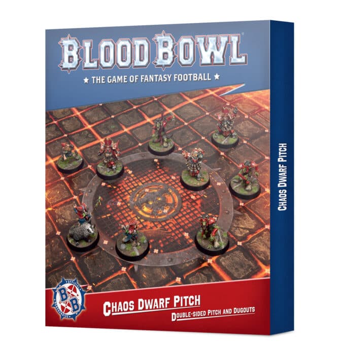 Blood Bowl: Chaos Dwarf Team: Double sided Pitch And Dugouts - Image 1