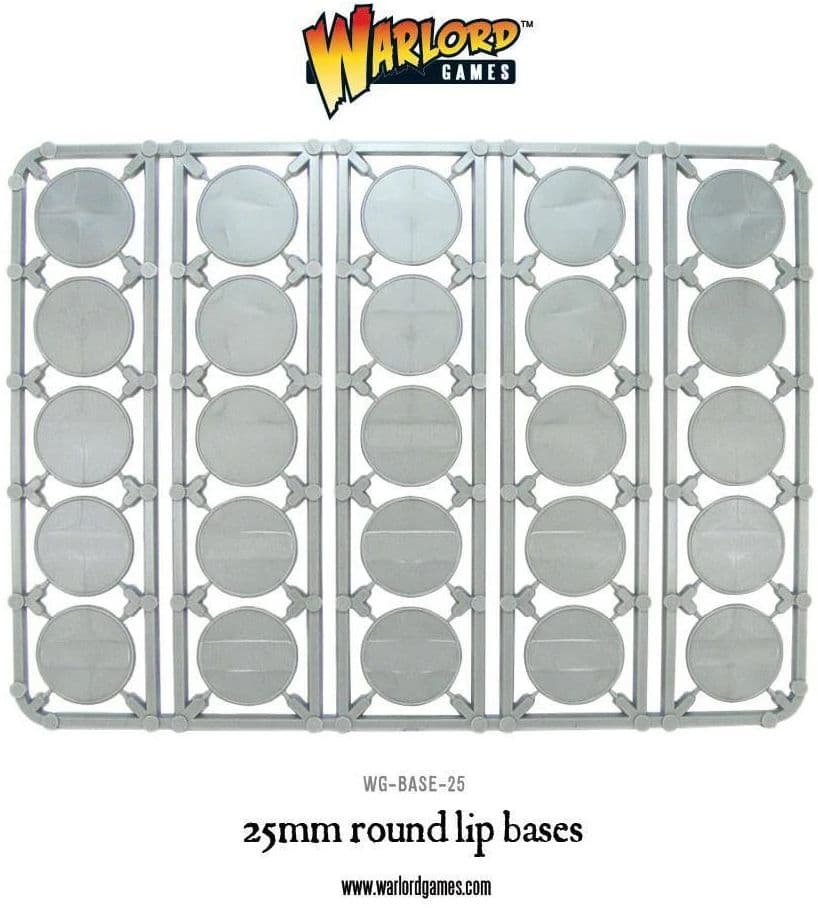 25mm round lip bases sprue - Image 1