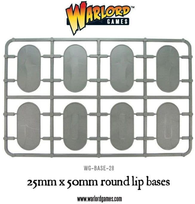 25mm x 50mm round lip bases sprue