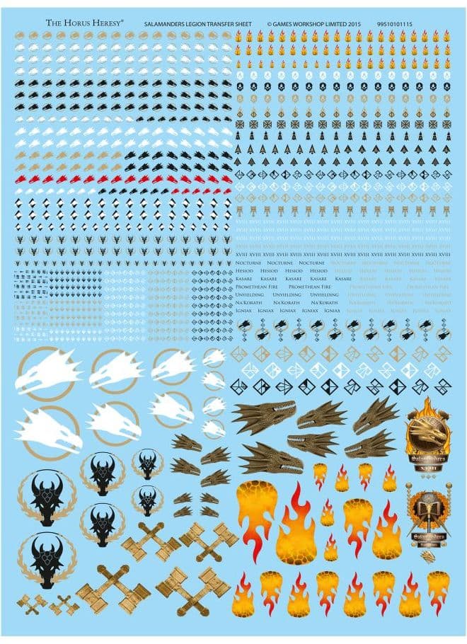 Salamanders Legion Transfer Sheet - Image 1