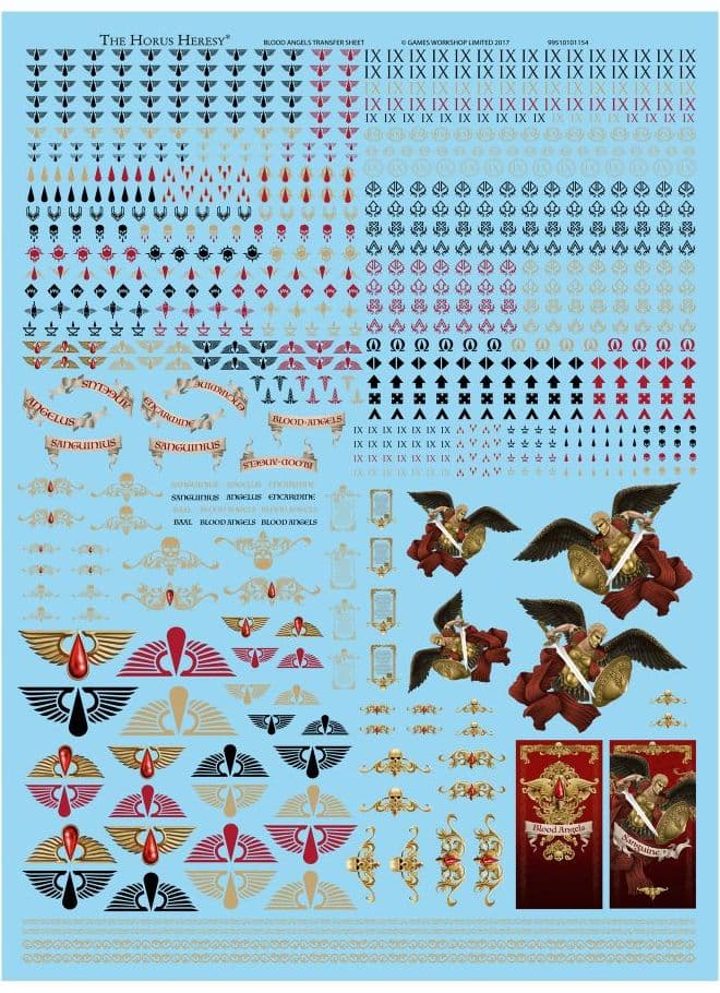 Blood Angels Legion Transfer Sheet