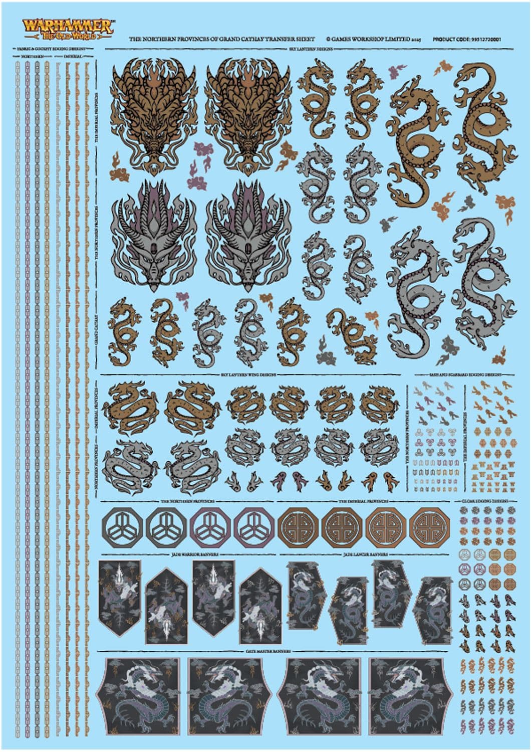 The Northern Provinces of Grand Cathay Transfer Sheet