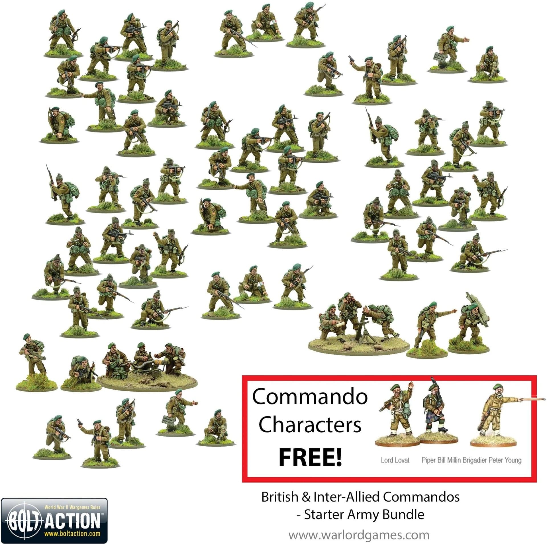 British & Inter-Allied Commandos - Starter Army Bundle