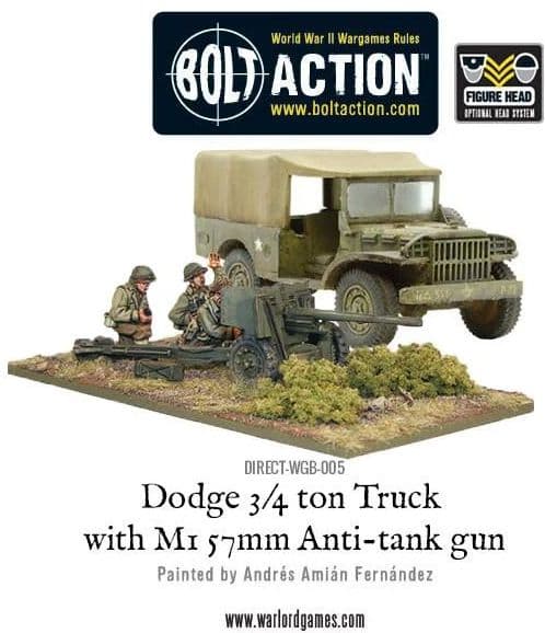 Dodge 3/4 ton Truck with M1 57mm Anti-tank gun - Image 1