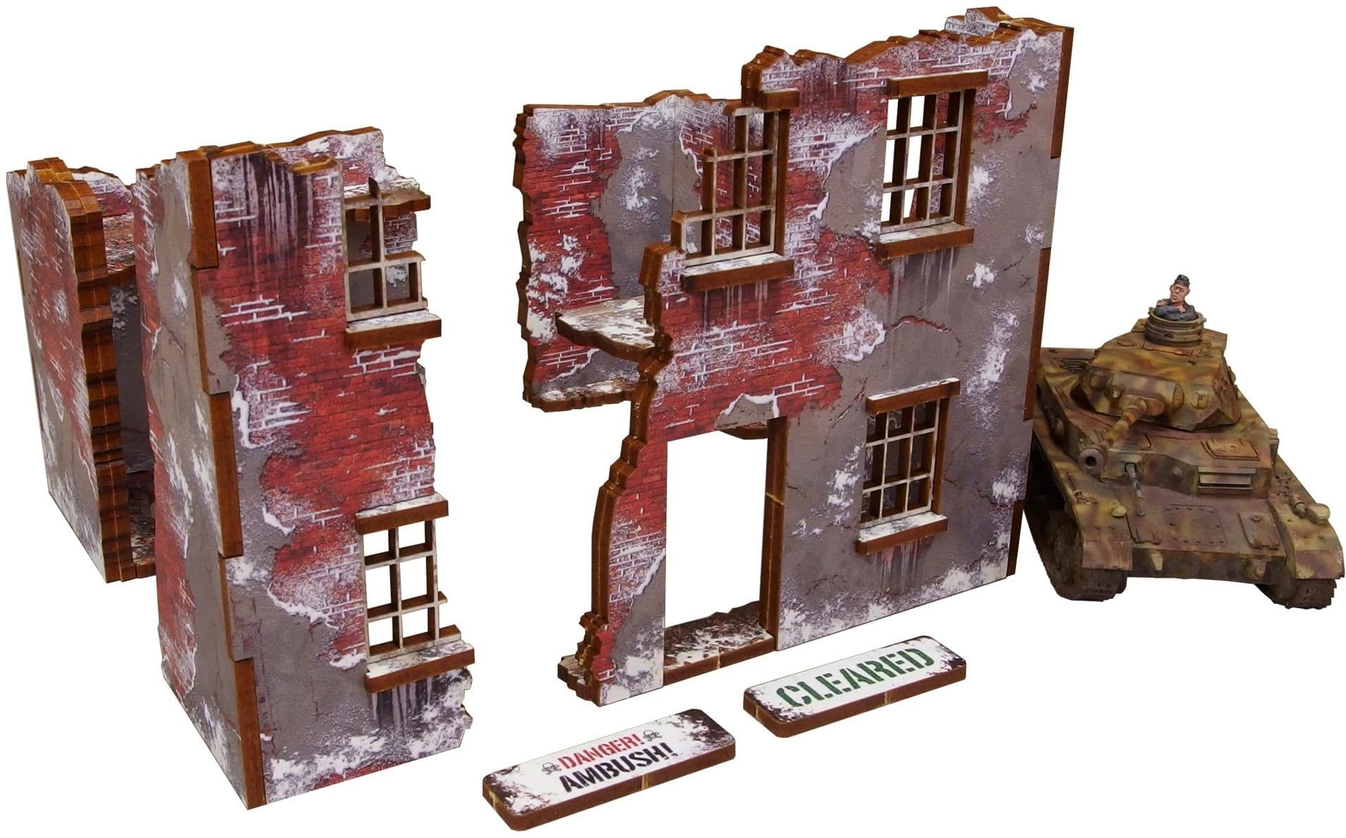 Pre-Painted WW2 Winter Ruin 2