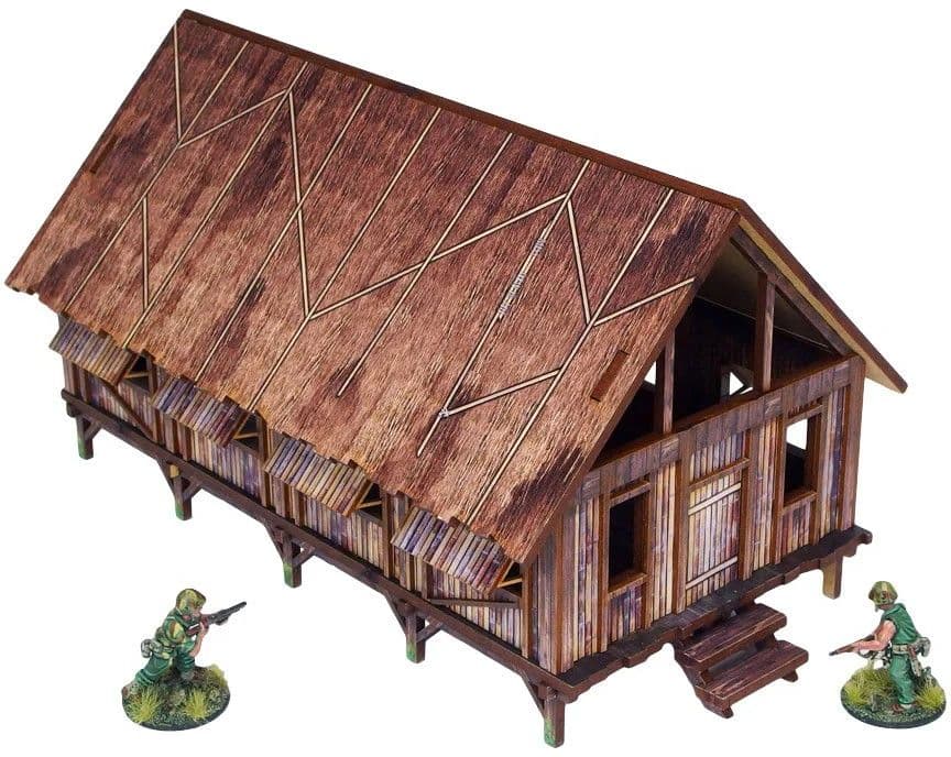 Pre-Painted WW2 Pacific Barracks (1) - Image 1