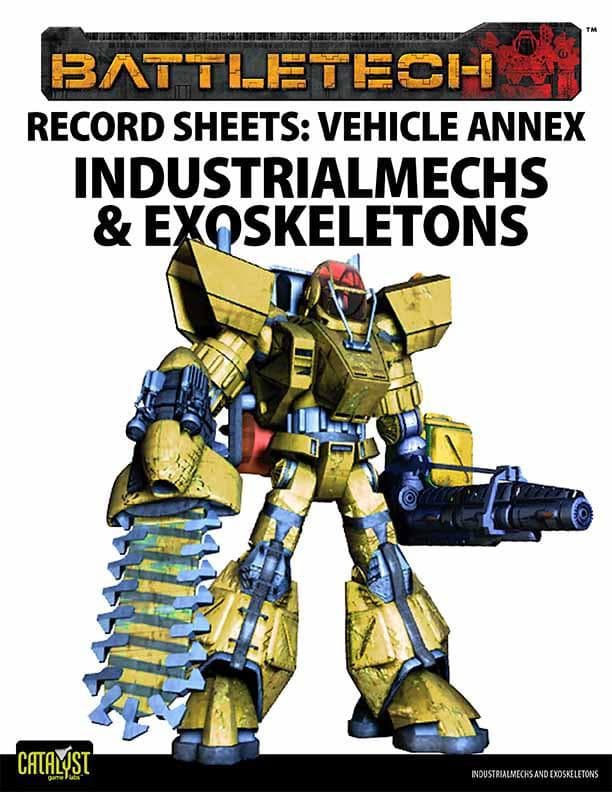 BattleTech: Record Sheet: Vehicle Annex, IndustrialMechs & Exosk - Image 1