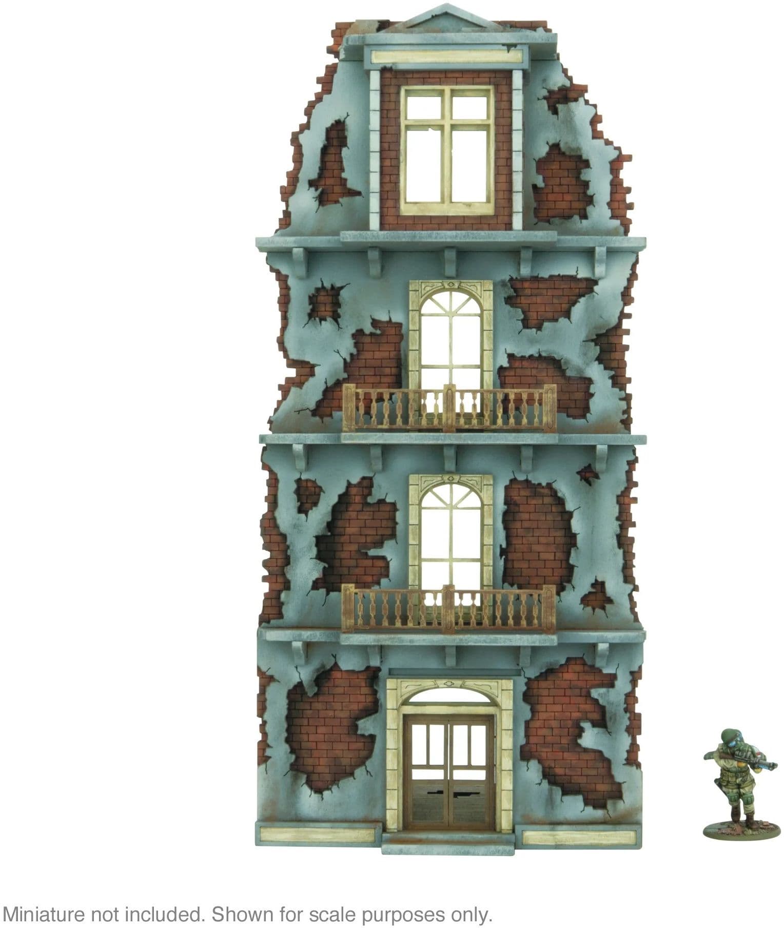 City in Ruins - 4 Storey Building Facade (1) - Image 1