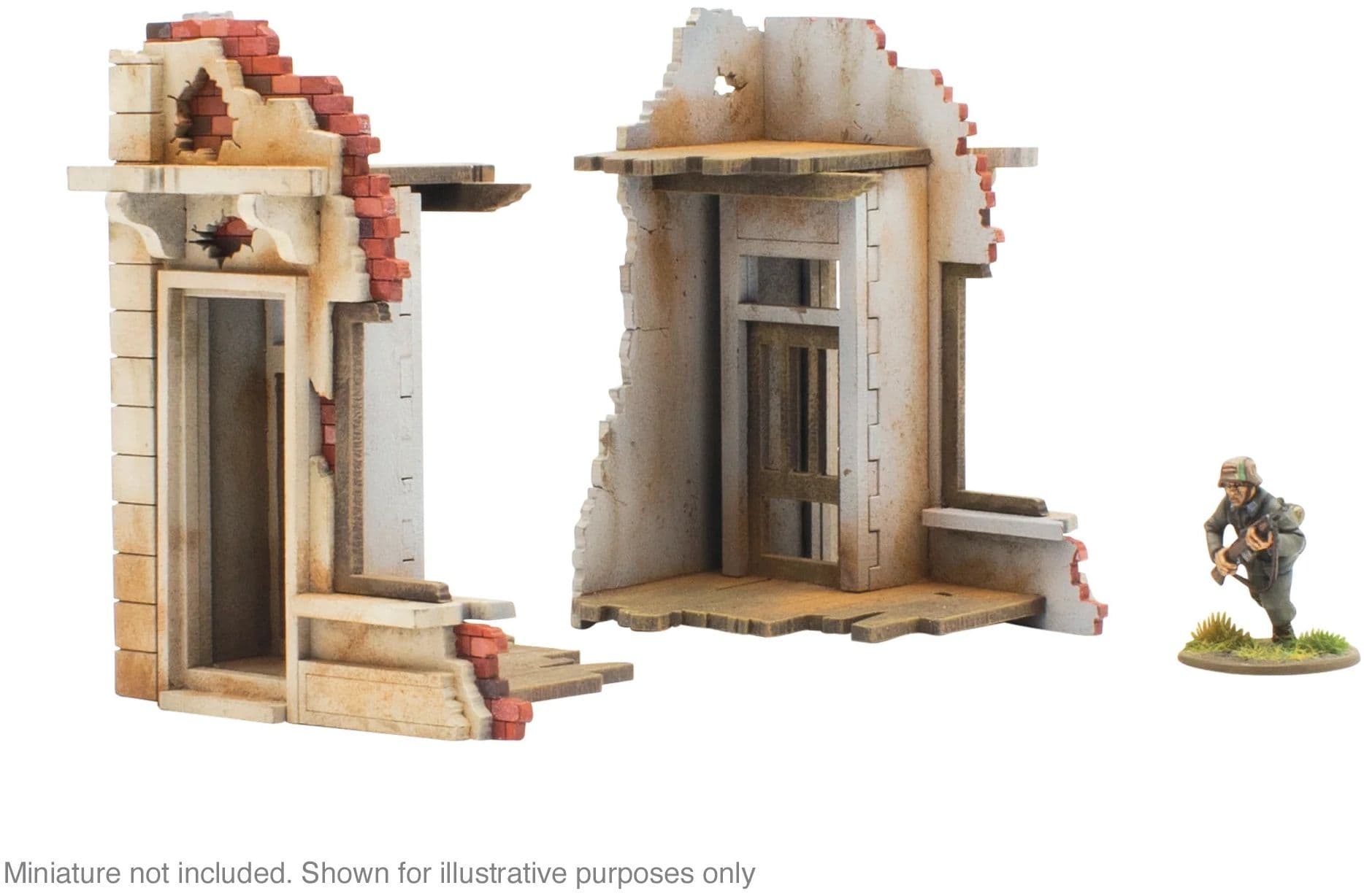 City in Ruins - Pair of Destroyed Building Ends - Image 1