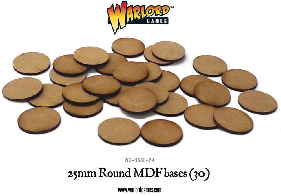 25mm Round MDF bases