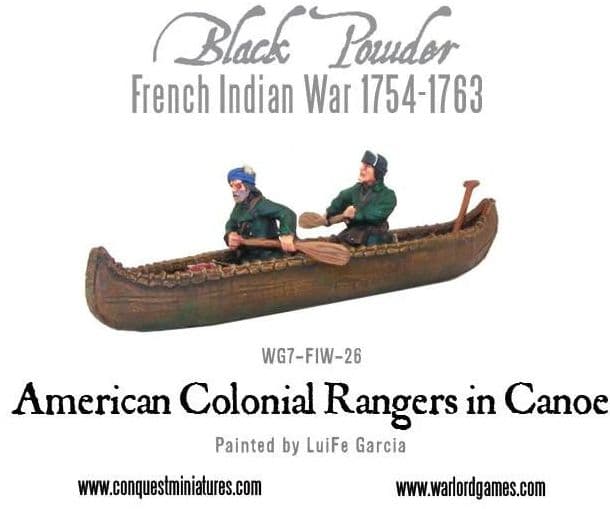 American Colonial Rangers in Canoe - Image 1