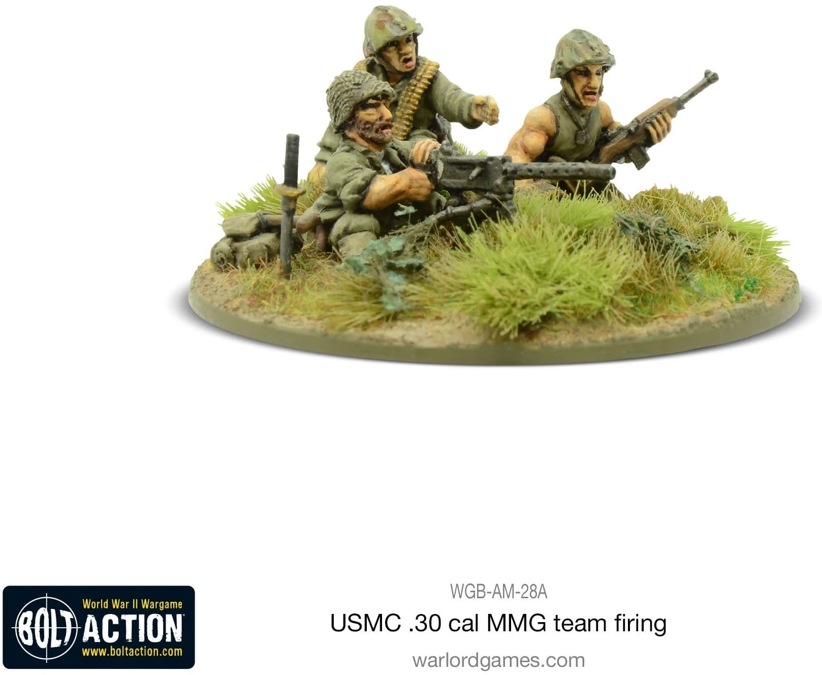 USMC 30 Cal MMG team firing - Image 1