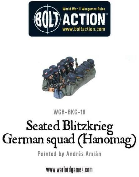 Seated Blitzkrieg German squad (Hanomag) - Image 1