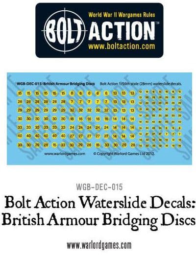 Bolt Action British Armour Bridging discs decal sheet - Image 1