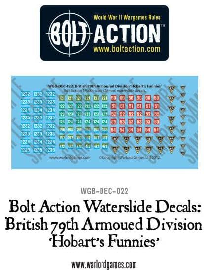 British 79th Armoured Division (Hobart's Funnies) decal sheet - Image 1