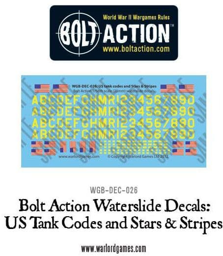 US tank codes and Stars & Stripes decal sheet - Image 1