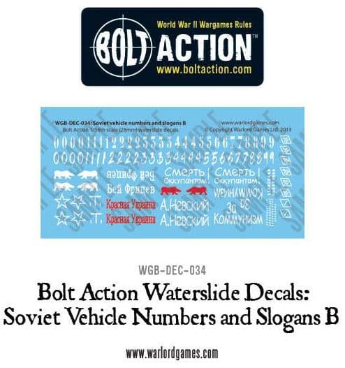 Soviet slogans and numbers B decals
