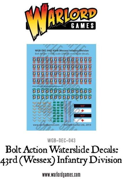 British 43rd (Wessex) Infantry Division decal sheet - Image 1