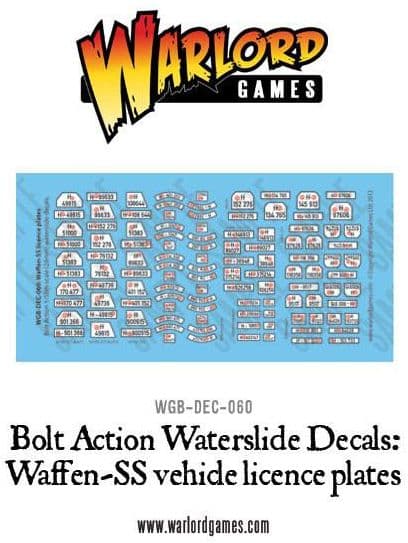 Waffen-SS Licence plates decal sheet - Image 1