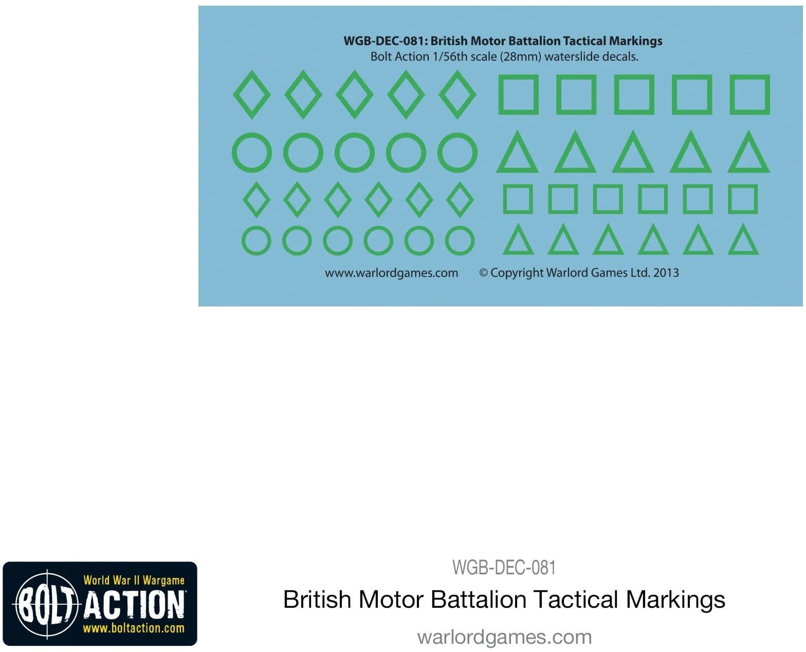 British Motor Battalion Tactical Markings