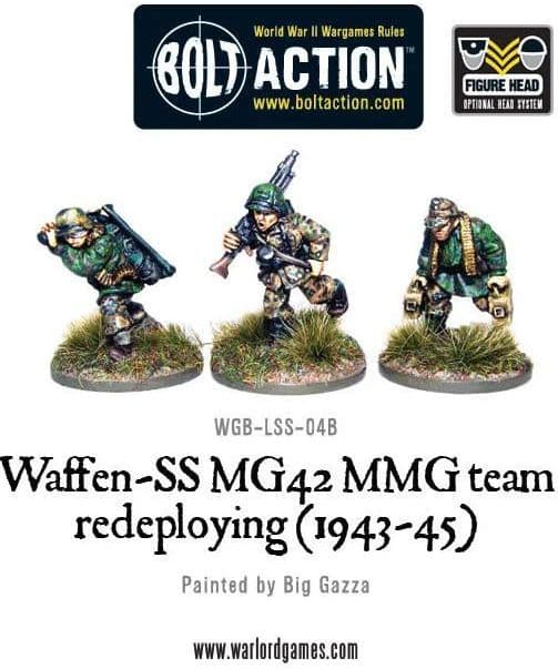 Waffen-SS MG42 MMG team redeploying (1943-45)
