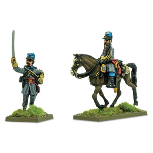 American Civil War: Confederate Officers Advancing A