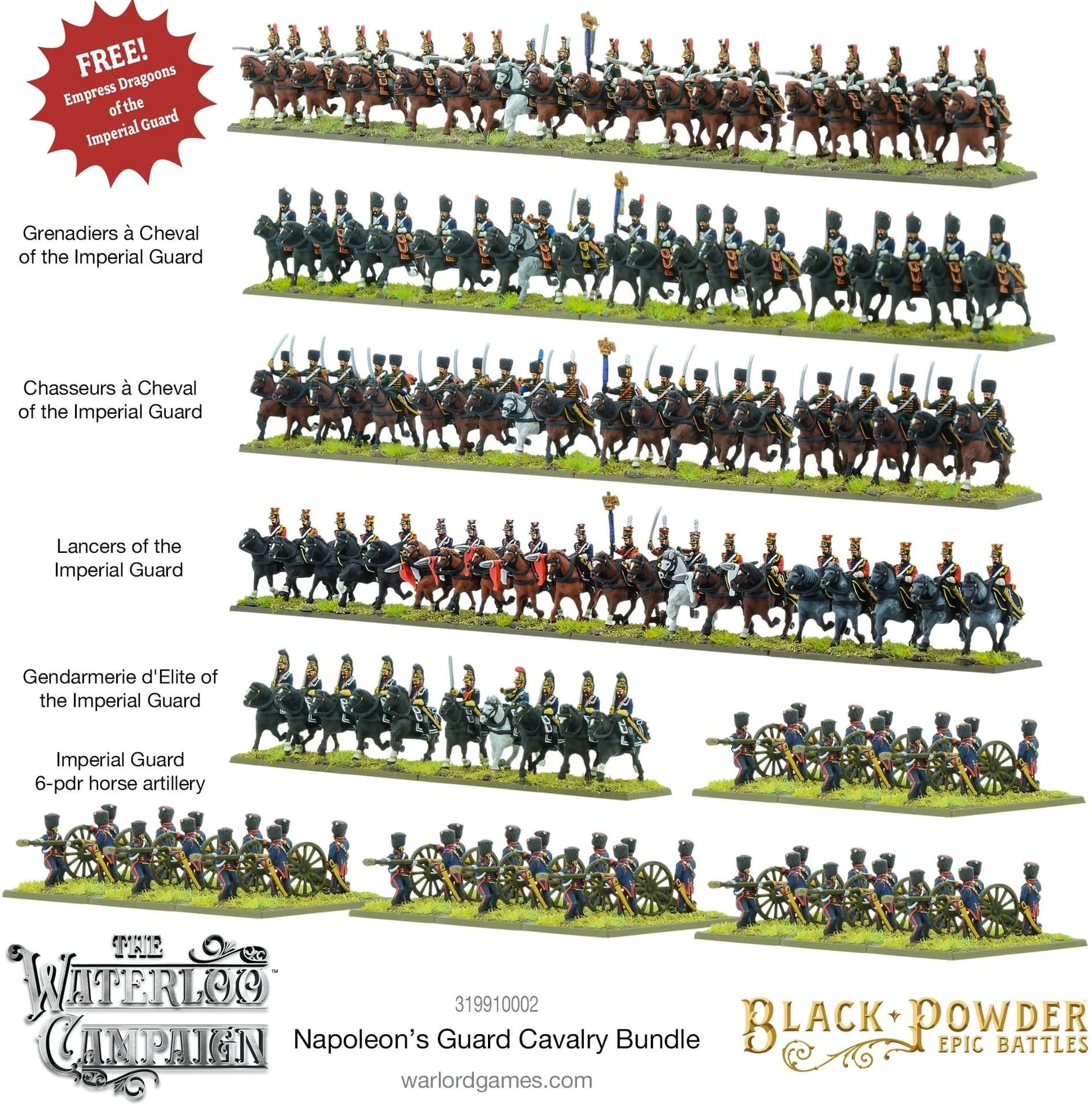 Black Powder Epic Battles: Waterloo - Napoleon's Guard Cavalry Bundle