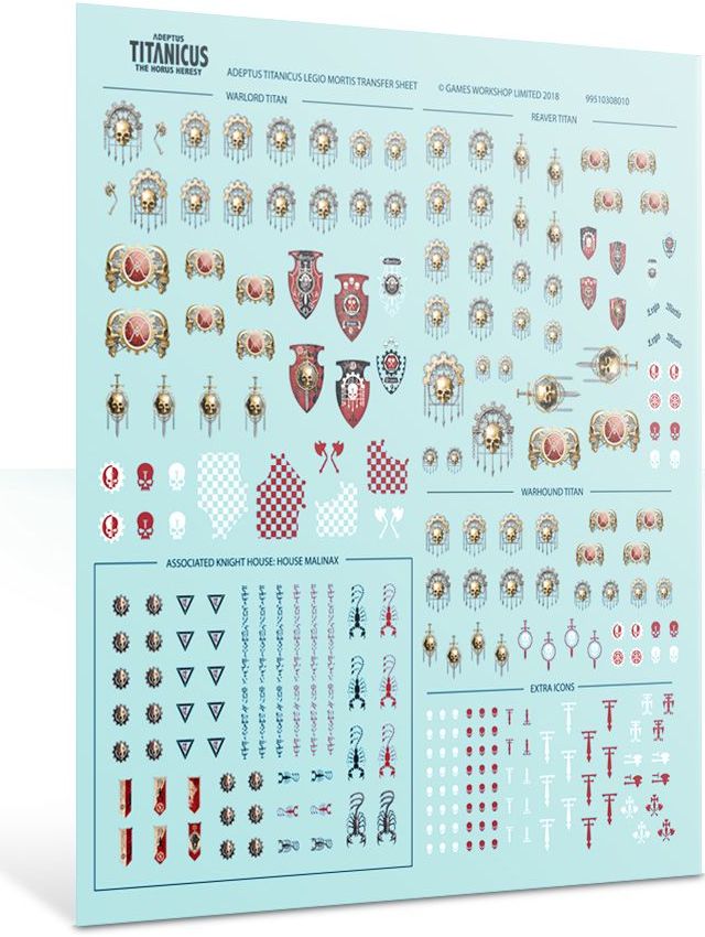 Adeptus Titanicus Legio Mortis Transfer Sheet